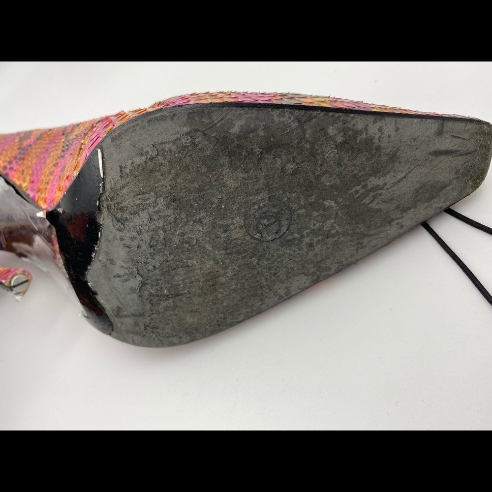 Chanel Multicolored Python Tie Up Shoes - image 5